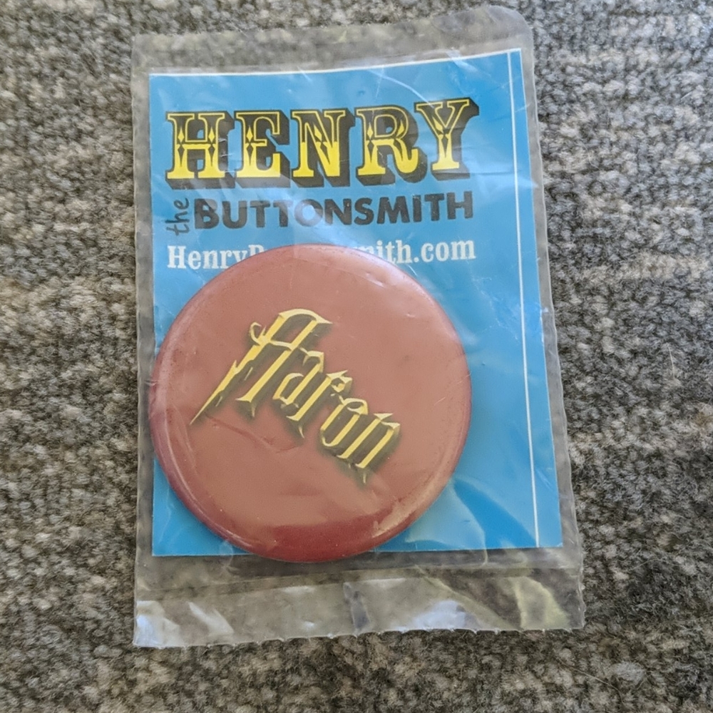 Harry Potter "Aaron" button